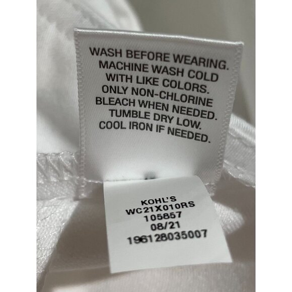 Croft & Barrow Womens Mid Rise Regular Capris White 16 - Picture 5 of 12